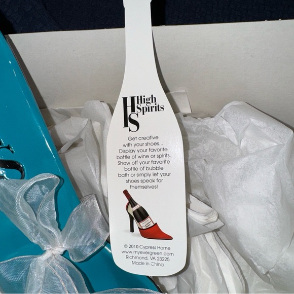 Leopard,high Heel Wine Bottle Holder,Polystone,11x4.15x8 Inches - Picture 4 of 5